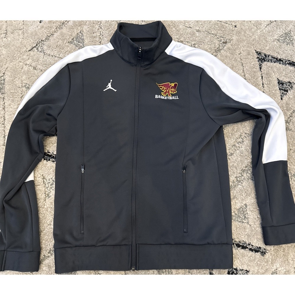 Jordan‎ Basketball Jacket Mens  Full Zip Pockets Logo Ankeny Hawks Medium